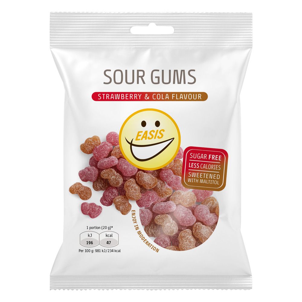EASIS Sour Gums 70g - sockerfri sur vingummi