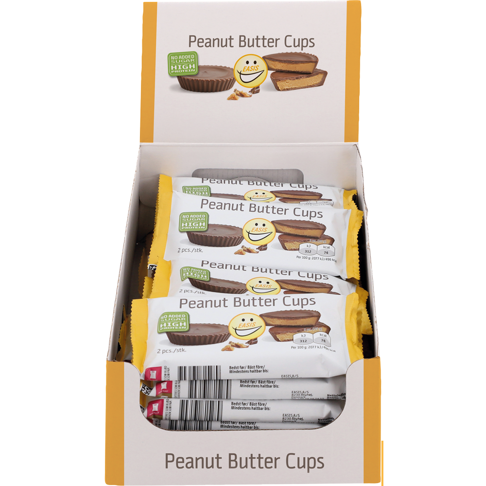 EASIS Peanut Butter Cups, Låda med 20 stk.