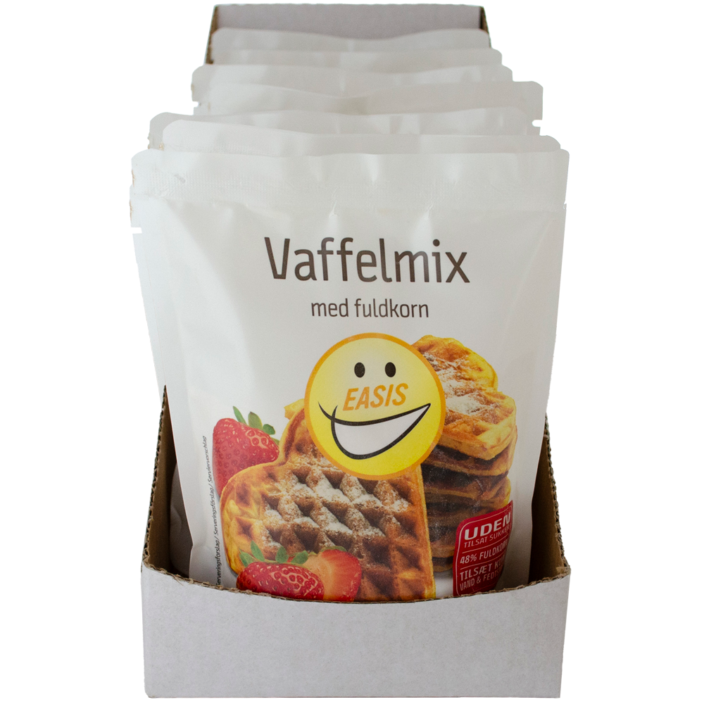 EASIS Våffelmix med fullkorn, Låda med 7 st.