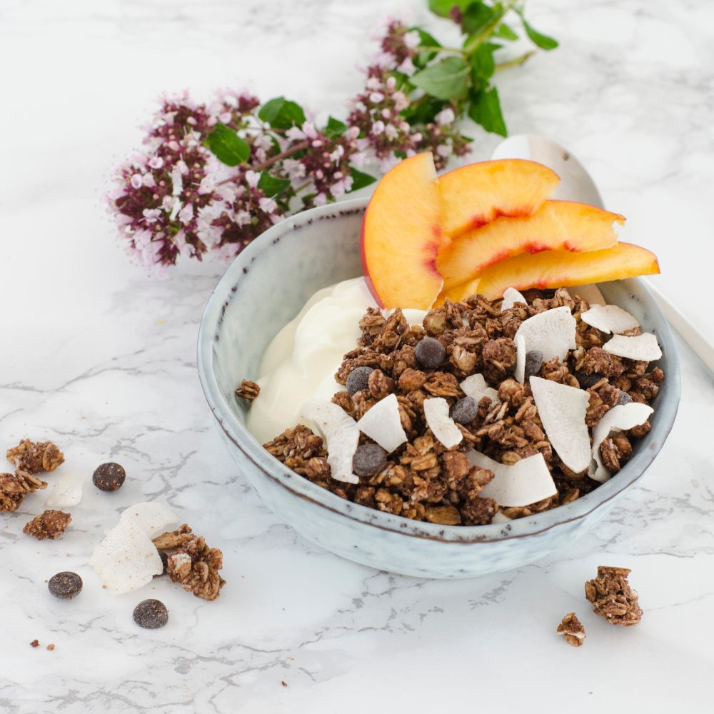 EASIS Granola, Choklad och kokos, Låda med 6 st.