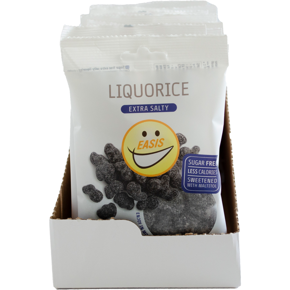 EASIS Liquorice Extra Salty, Låda med 15 st.