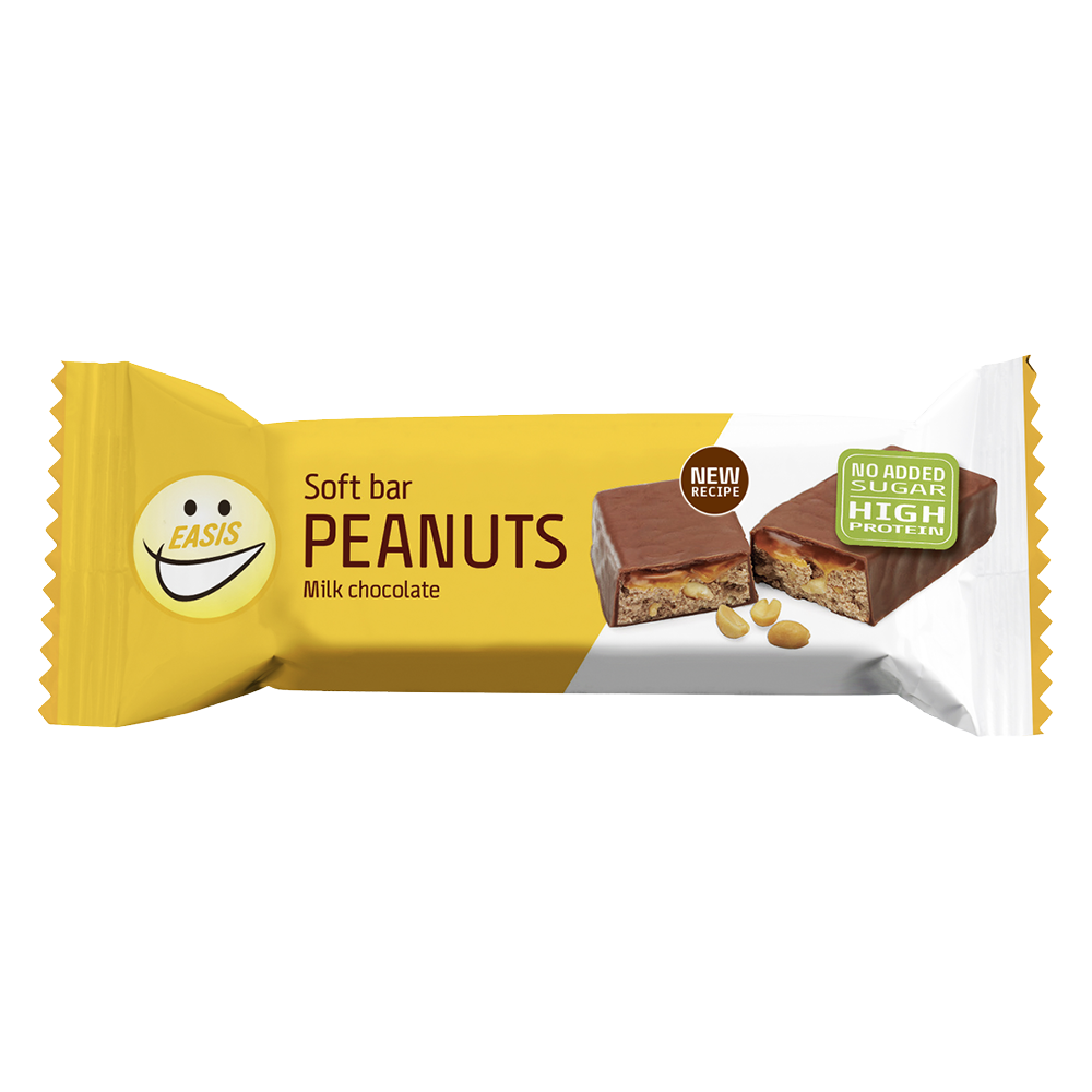 EASIS Soft bar Peanuts, Låda med 24 stk.