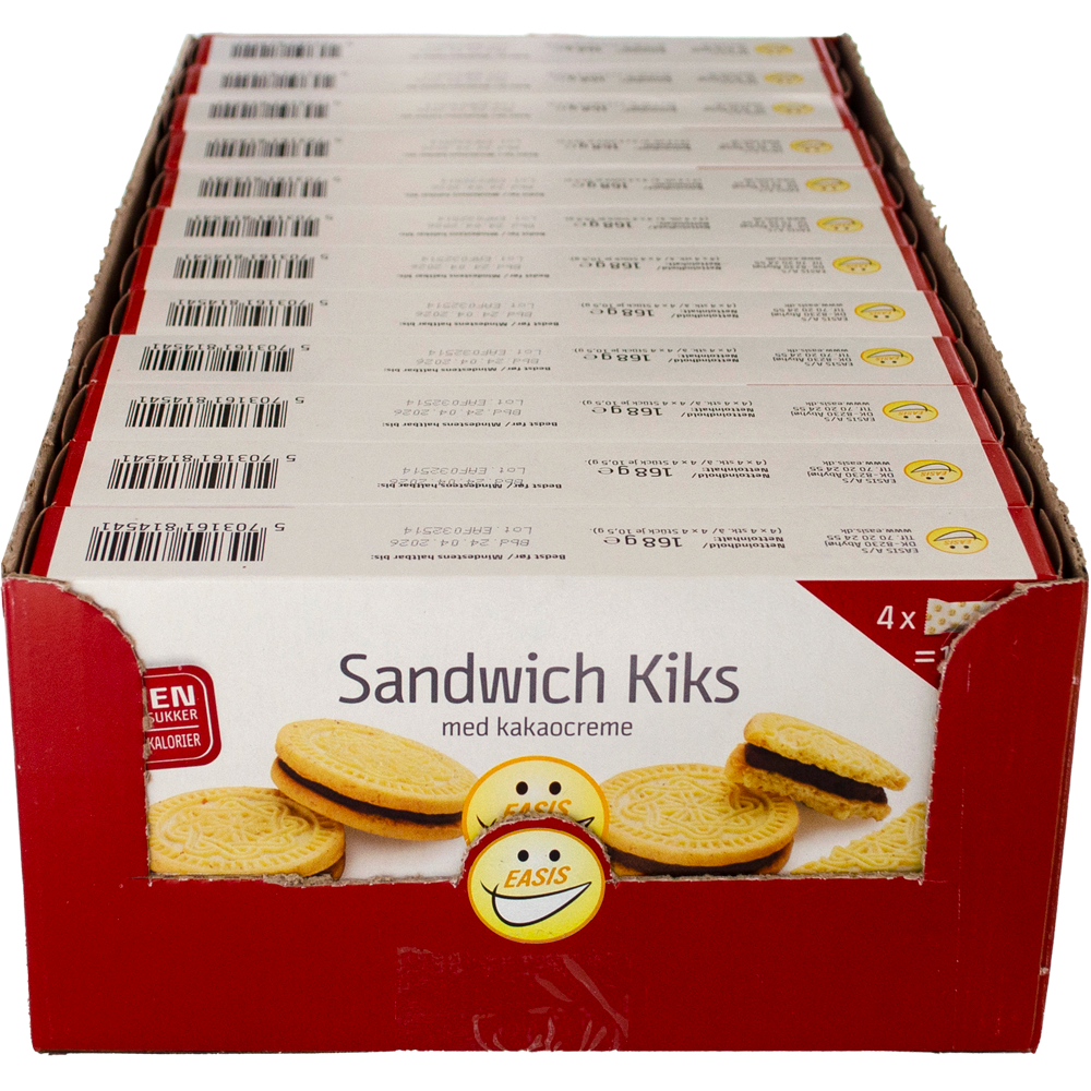 EASIS Sandwichkex med chokladkräm, Låda med 12 st.