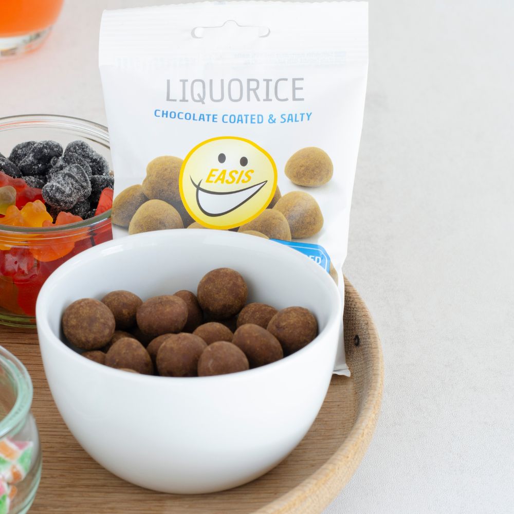 EASIS Liquorice, Chocolate coated & Salty, 75 g