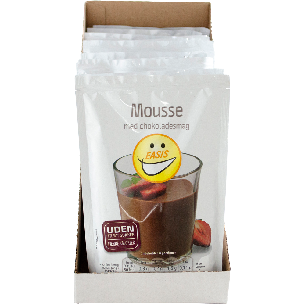 EASIS Mousse med chokladsmak, Låda med 10 st.