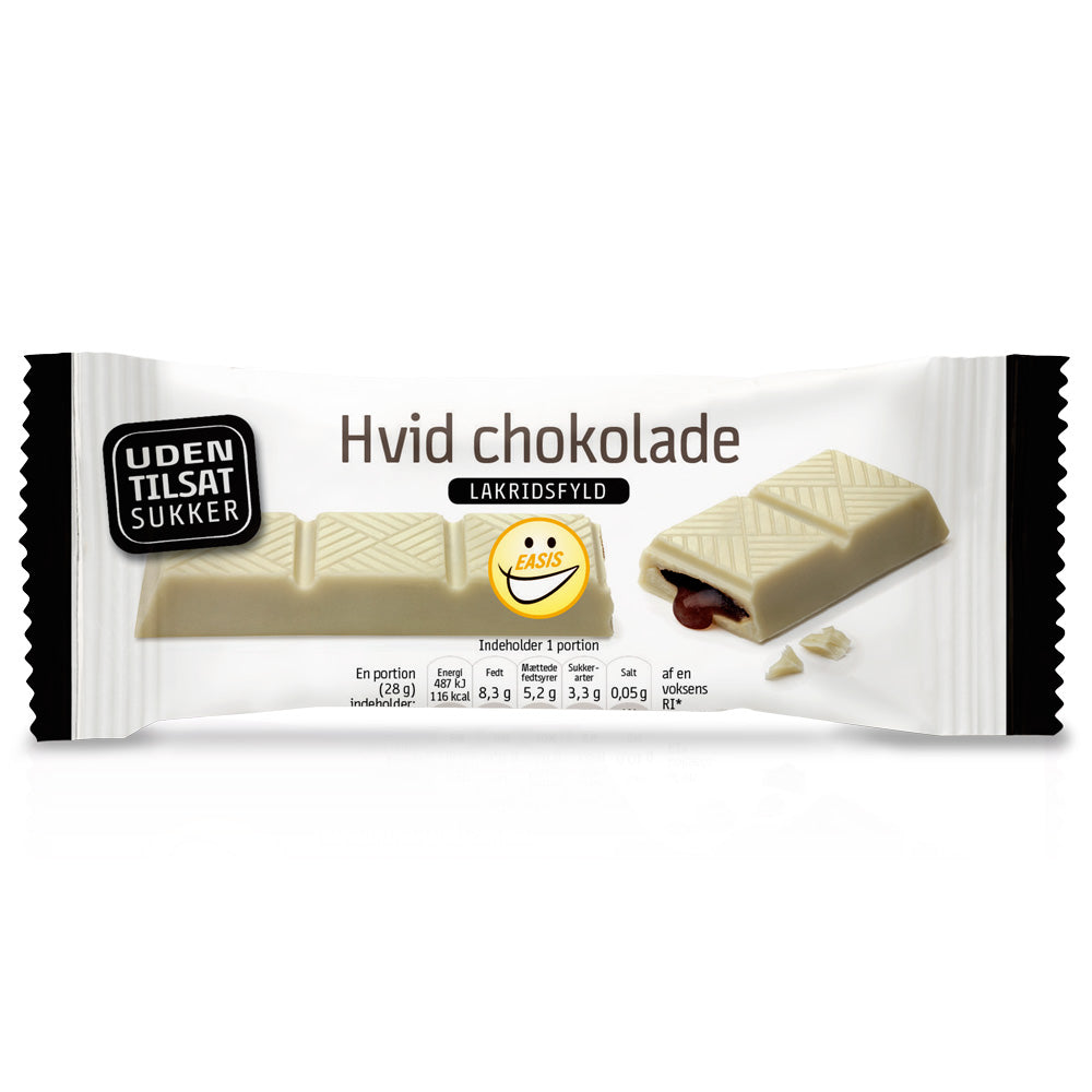 EASIS Vit chokladbar med lakritsfyllning, 1 st.