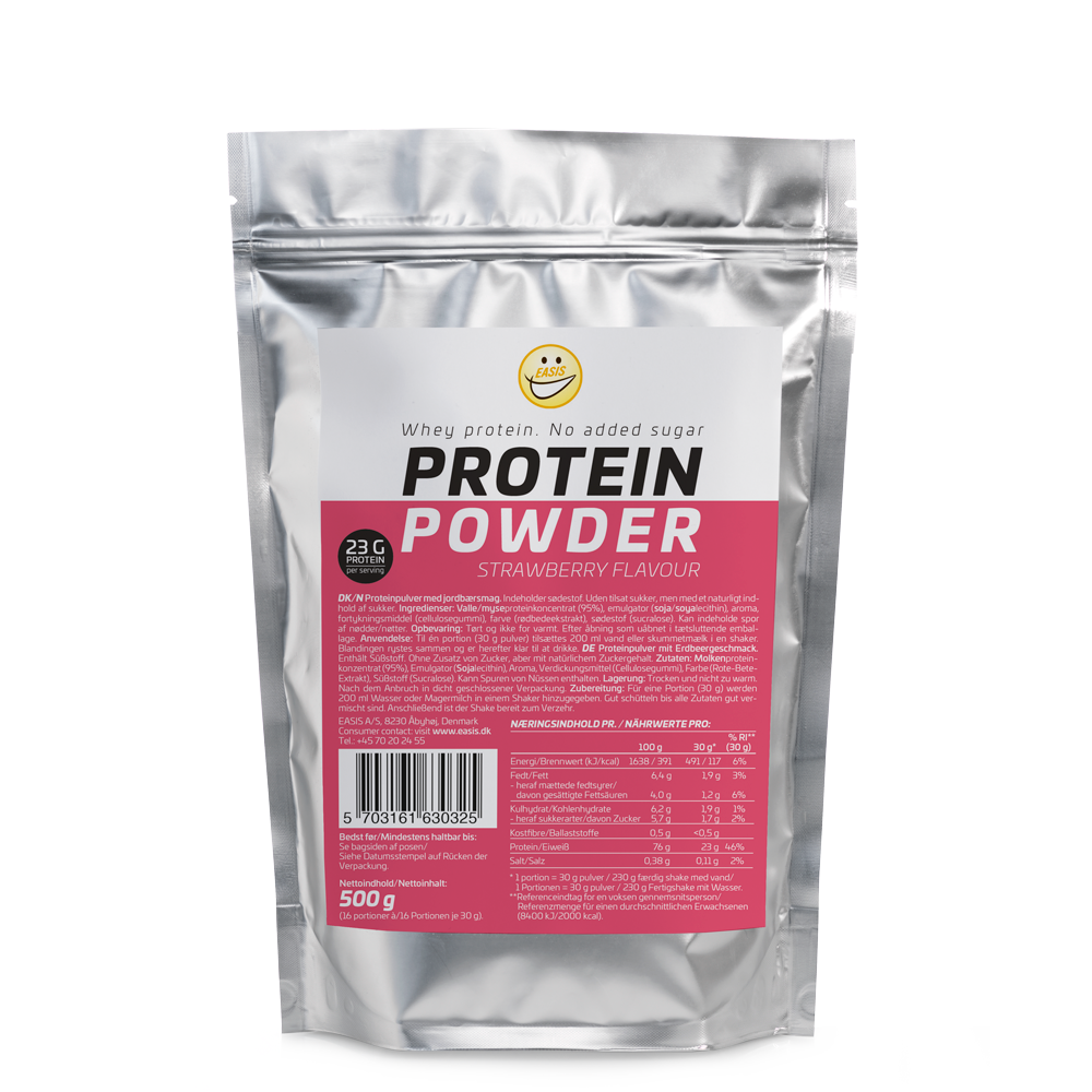 EASIS Proteinpulver med jordgubbssmak, 500 g